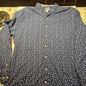 Pre Owned Men's Crown & Ivy Blue Patterned Shirt